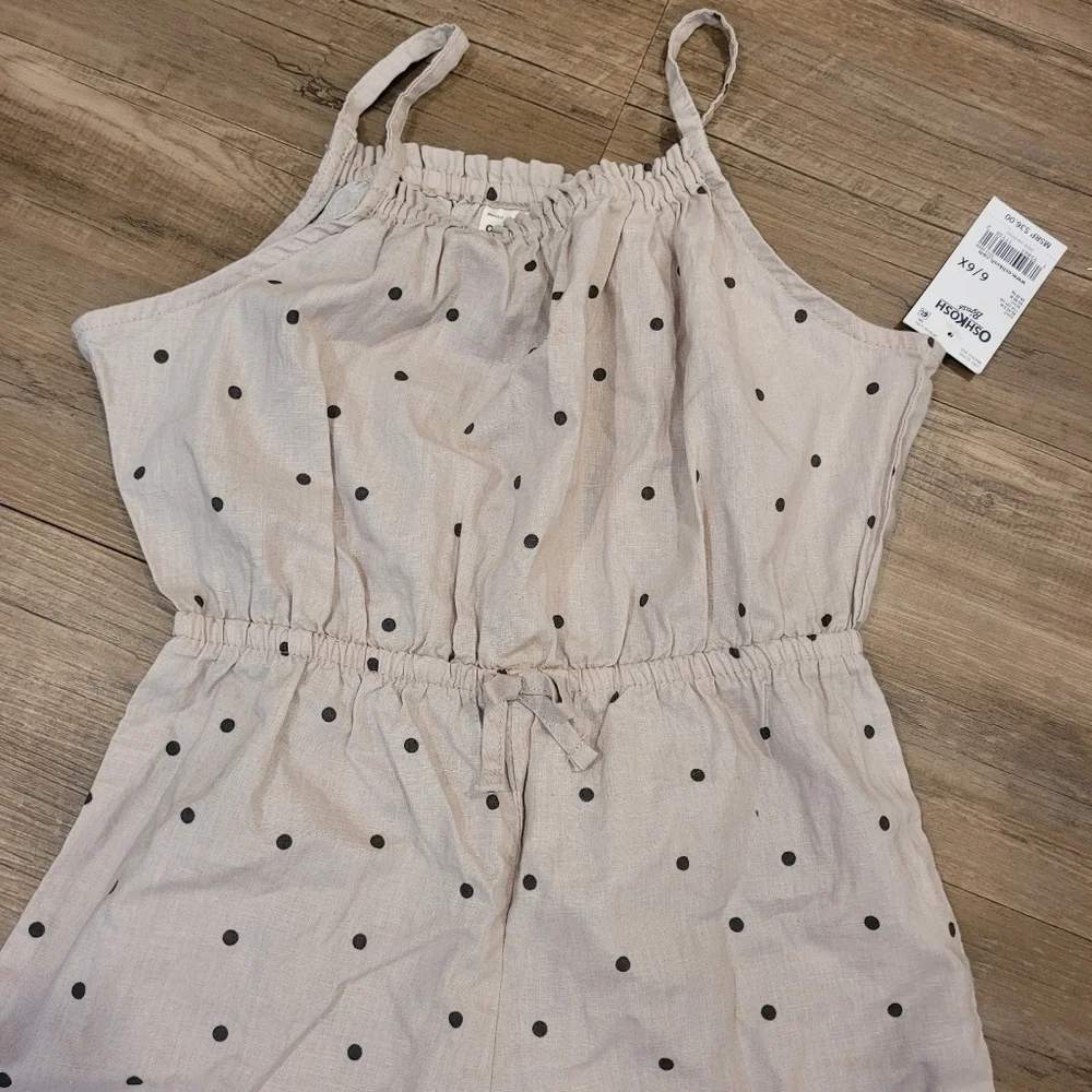 NWT Oshkosh B'gosh Kids Polkadot Romper Size 6